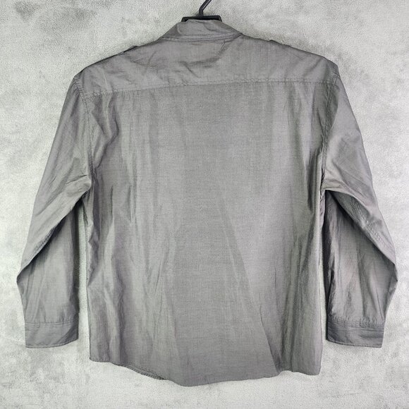 Mens Gray Ecko Unltd Shirt Long Sleeve Button Up Double Front Pockets Size 2XL - Picture 8 of 11